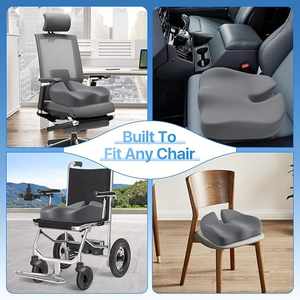 Coussin orthopédique en mousse à mémoire de forme pour le coccyx, idéal pour le massage du cou, pour voiture, chaise de bureau, hôtels et usage domestique - Product Image 3
