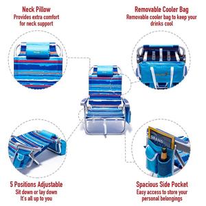 เก้าอี้พับปรับเอนได้ 5 ระดับ แบบพกพา สำหรับตั้งแคมป์หรือชายหาด - Product Image 3