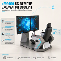 Parallel Driving Cockpit Autonomous Pilot Triple FHD Display Teleoperation Takeover Station for Smart Fleets
