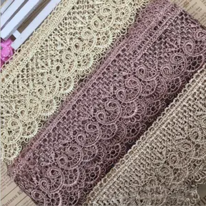 Prezzo di fabbrica disegni moda 6cm ricami multicolore Guipure pizzo tessuto <span class=keywords><strong>per</strong></span> <span class=keywords><strong>abbigliamento</strong></span> donna DB202 - Product Image 2