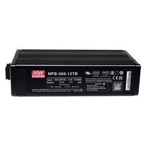 Cargador de Baterías Mean Well NPB-360-24XLR de 360W para Uso Industrial con Enfriamiento Natural - Product Image 2