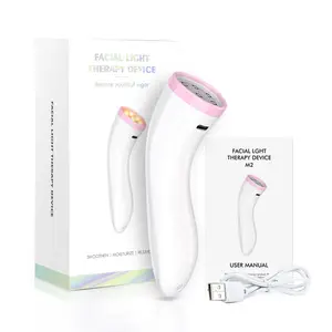 Nuevo dispositivo de belleza facial de terapia LED, herramienta de cuidado facial antiedad antiarrugas, tratamiento facial, 5 tipos de luz de energía, varita led