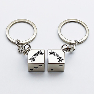 Porte-clés dés en métal 3d design personnalisé outils de jeu ville de jeu promotion breloque à la mode cadeau personnalisé logo en émail doux - Product Image 3
