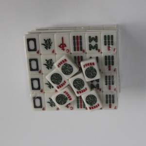 In Stock American <b>Mahjong</b> <b>Set</b> Melamine Printed 166 Tiles Blue Green Pink Red Beige 5 Colors - Product Image 1