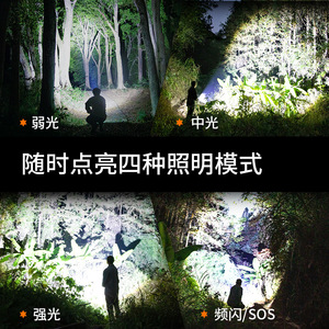 เซินฮั่วไฟฉาย LED 1000 ลูเมนส์แบบชาร์จไฟได้กันน้ำสำหรับใช้งานกลางแจ้ง - Product Image 4