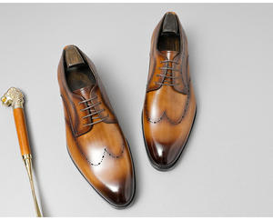Nuevos zapatos de vestir formales personalizados para hombre, de cuero genuino, estilo italiano, de diseñador de lujo, zapatos de boda y Oxfords - Product Image 6