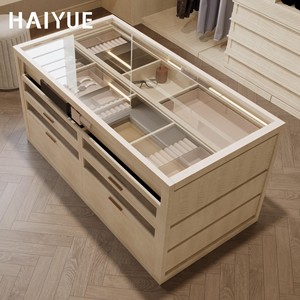 Armoire de chambre à coucher moderne HAIYUE, placard avec cadre <span class=keywords><strong>en</strong></span> aluminium, porte <span class=keywords><strong>en</strong></span> verre, armoires walk-in, armoires pour villa, hôtel, appartements, meubles - Product Image 2