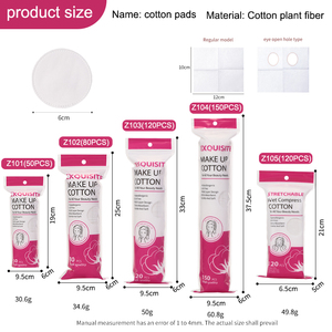 Imbottiture quadrate rotonde Private Label in <span class=keywords><strong>cotone</strong></span> Z101-Z106 monouso Extra morbidezza per struccante - Product Image 4