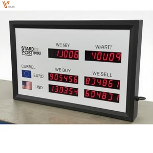 Panneau d'affichage LED adapté pour les banques, panneau numérique LED, panneau d'affichage des taux de change des devises, écran LED - Product Image 2