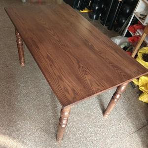 Ash Wood Dining <b>Table</b> Rectangle Solid Wood Stable Living Room Furniture - Product Image 1
