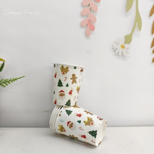 ชุดของตกแต่งคริสต์มาส DAMAI บ้านขนมปังขิงพร้อมต้นคริสต์มาส ชุดจาน ชาม แก้วกระดาษ และผ้าเช็ดปากแบบใช้แล้วทิ้งสำหรับคริสต์มาส - Product Image 5