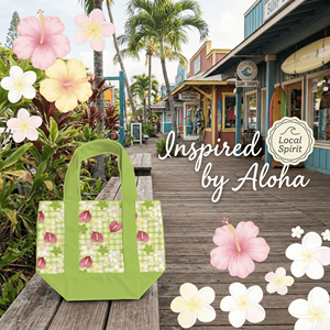 Sac fourre-tout Aloha fait main à Hawaï, idéal pour les journées à la plage, imprimé personnalisé Anthurium Palaka, sac fourre-tout <span class=keywords><strong>en</strong></span> toile, suffisamment spacieux pour emporter n'importe où - Product Image 2