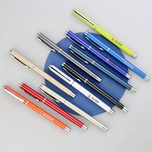 Wholesale Multi <b>Color</b> Metal Business Advertising Slim Twist 0.5Mm Printed Logo Gel <b>Pen</b> Black Ink - Product Image 2