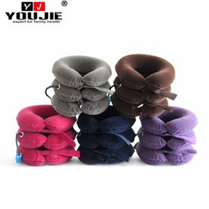 Dispositivo de tracción <span class=keywords><strong>Cervical</strong></span> para tratamiento del dolor en el hogar, ensanchador de cuello, soporte inflable para el cuello - Product Image 3