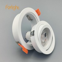 Support de fixation carré réglable pour lampes MR16 GU10, corps noir ou blanc, pour bureaux et hôtels