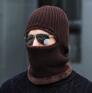 Gorro de manga gruesa con forro polar cálido de invierno para hombre, gorro de bandido con protección auditiva a prueba de viento para montar al aire libre para negocios en la playa - Product Image 4