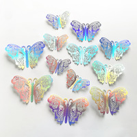 Feier Zubehör Glitter Silber 3D Schmetterling Ballon Kuchen Dekor Set für festliche Anlässe