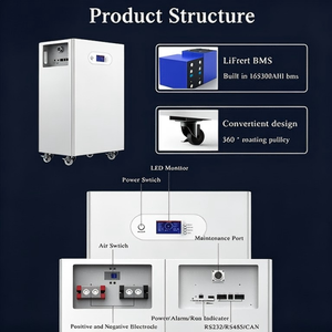 <b>48V</b> 280Ah 300Ah 51.2V 10-15KW Solar Lithium Iron Phosphate Energy Storage <b>Battery</b> System with <b>Battery</b> Rack and Cabinet - Product Image 5