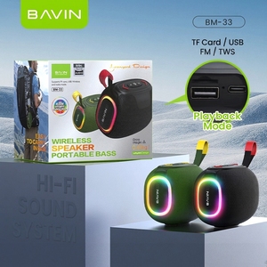BAVIN Fashion RGB Light - Altavoz Inalámbrico Mini con Subwoofer de Bajos Potentes BM33, Resistente al Agua y al Polvo - Product Image 6