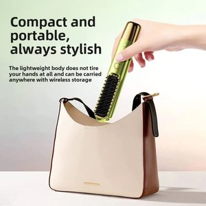 <span class=keywords><strong>Brosse</strong></span> à lisser électrique ionique sans fil rechargeable par USB Portable professionnel avec brosses à peigne pour un usage domestique - Product Image 5