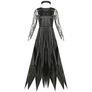 Disfraces de Halloween 2026 para Mujer, Talla Grande, Vestido Gótico Vintage con Encaje de Calavera, Manga Campana, Sexy, Zombi, Vampiresa, Novia Fantasma, Cosplay - Product Image 4