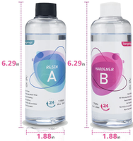 Bangningsi - Résine Époxy Bi-Composant Cristal Clair Resina Epoxica – Spécial Arts & Métiers, Bijoux, Gobelets, Bricolage – Kit Classique 16 oz