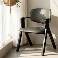 Chaise de salle à manger MULIGNA en bois massif de style mid-century, chaise de bureau design nordique avec dossier, chaise minimaliste en bois de frêne pour bureau, maison, bar, entrepôt