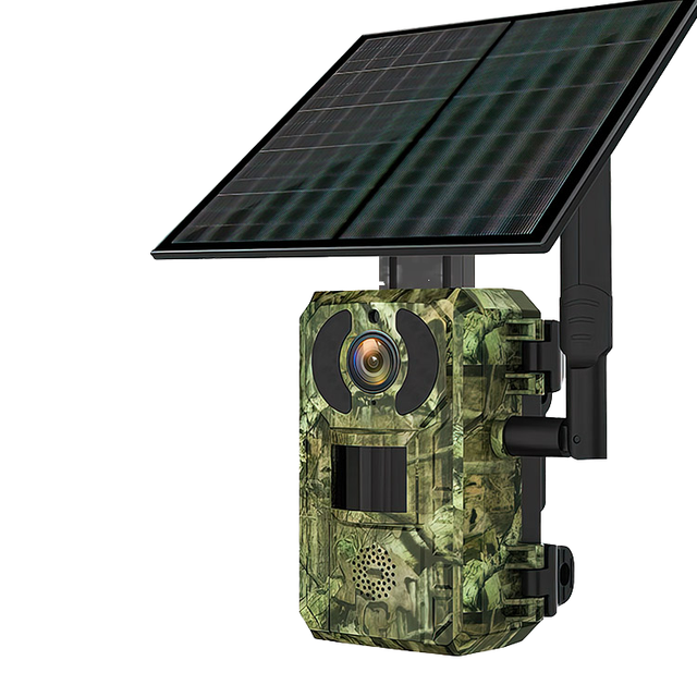 Outdoor 4G LTE AI Wildlife Camera with Two-way Audio Solar Powered PTZ IP67 Waterproof 1080P CMOS Sensor