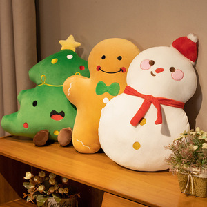 Vendita all'Ingrosso di Cuscini Decorativi Natalizi da 15-120cm, Bambole Cartoon, Albero di Natale, Omino di Pan di Zenzero, Giocattoli in Peluche - Product Image 2