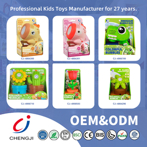 Chengji Ingrosso Estivo Economico Giocattolo Elettrico Soffia <span class=keywords><strong>Bolle</strong></span> per Bambini, Macchina per <span class=keywords><strong>Bolle</strong></span> Multiforata a Forma di Cactus e Girasole - Product Image 4