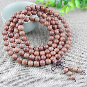 Ling Gusi 108-Bead Buddhist Prayer Beads <b>Red</b> Cypress Wood 8mm Unisex Natural Fragrance Gift <b>Bracelet</b> - Product Image 4