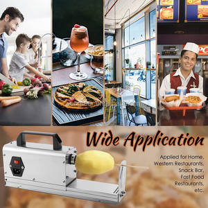 آلة تقطيع الخضروات الكهربائية التجارية الأكثر مبيعًا، قطاعة بطاطس حلزونية من الفولاذ المقاوم للصدأ - Product Image 6