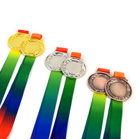 Vente en gros de médailles de sport scolaire en bronze Plaques protégées contre les UV Trophée en épi de blé Prix Honneurs Compétitions étudiantes Métal MDF Fer