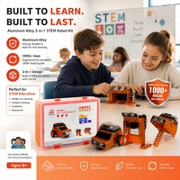 Kit de Robot WeeBot 3 en 1 de Metal de Primera Calidad para la Educación STEM Escolar, Experimentos Científicos en el Aula con Libro de Texto de Lecciones Gratuito