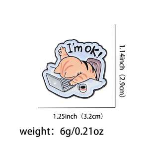 เข็มกลัดโลหะผสมสังกะสีเคลือบอ่อนลายการ์ตูนน่ารัก ขายส่ง สำหรับคนรักสัตว์เลี้ยง ของขวัญจำนวนมาก เป็นมิตรกับสิ่งแวดล้อม - Product Image 5