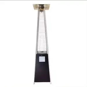 Wholesale High Quality Outdoor Standing Tower Pyramid Heater Flame Square Glass Tube Outdoor Gas Pyramid Heater