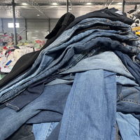 F8 Vente en gros de jeans de mode d'occasion unisexe, mélange de marques, en bon état, Grade A, vente en gros d'usine en vrac, vêtements de seconde main