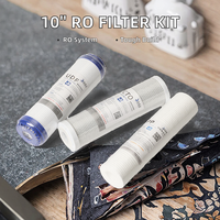 Kartrid Filter Air OEM 10 Inch PP UDF GAC CTO Sistem Reverse Osmosis Blok Karbon 100 GPD 0.5 Mikron Pemurnian Rumah Tangga