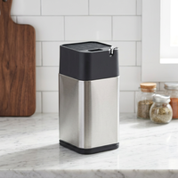 Support de couteaux de cuisine multifonctionnel en acier inoxydable en stock avec aiguiseur intégré, étagère de rangement intégrée, résistant à l'humidité