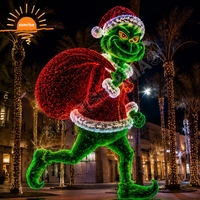 Décoration lumineuse LED 3D extérieure de Noël : Personnage portant un cadeau de fêtes pour projets de centres commerciaux et de festivals urbains