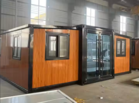 Maison conteneur préfabriquée extensible à double capsule de 20 pieds / 40 pieds avec salle de bain et cuisine pour habitation résidentielle