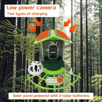 Caméra intelligente pour oiseaux alimentée par énergie solaire avec vision nocturne, appareil de surveillance des oiseaux en plein air imperméable, mangeoire intelligente pour oiseaux