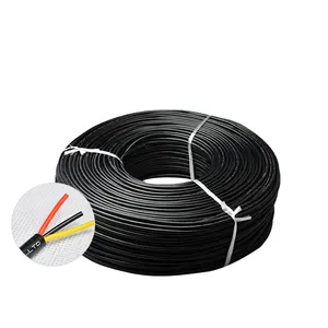 VDE certivficate 300/300V 70 תואר H03VV-F 0.5MM 2CORE PVC מעיל שטוח צורה עגולה חוט חשמל כבל