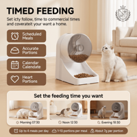 Distributeur automatique intelligent et élégant pour animaux de compagnie, étanche, durable, 3L, à gravité, avec contrôle WiFi via application, batterie rechargeable, pour chat (forme carrée)