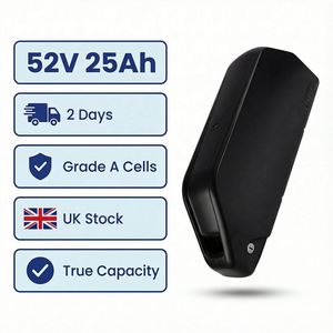 แบตเตอรี่จักรยานไฟฟ้า 52V 25Ah 50E เซลล์ พร้อม BMS 50A แบตเตอรี่ลิเธียม 52 โวลต์ สำหรับมอเตอร์จักรยานไฟฟ้า 1000W-2000W มีสินค้าในสหราชอาณาจักร - Product Image 1