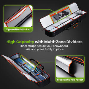 Funda Protectora Rígida para Snowboard y Esquí, Portátil, Anti-robo, Anti-arañazos, Anti-óxido, con Revestimiento de Madera - Product Image 4