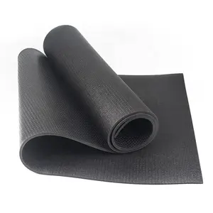三帆批发健身房健身高密度可洗黑色瑜伽垫可定制标志pvc瑜伽垫