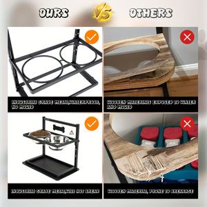 Elevated <b>Dog</b> <b>Bowls</b> Stand with Stainless Steel <b>Bowls</b> and Silicone <b>Mat</b> for Large & Medium <b>Dogs</b> - Product Image 6