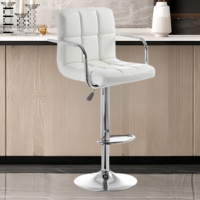 Moderner Design-Barhocker mit stabiler Drehfunktion, verstellbarer Höhe, niedriger Rückenlehne, drehbar, für Theke, Zuhause, Bar, Küche, Esszimmer, Einkaufszentrum, Fabrikgebrauch