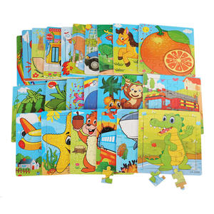 20 pièces en bois dessin animé animal <span class=keywords><strong>avion</strong></span> Puzzle maternelle bébé garçon fille éducation précoce intellectuel blocs de construction jouets - Product Image 1